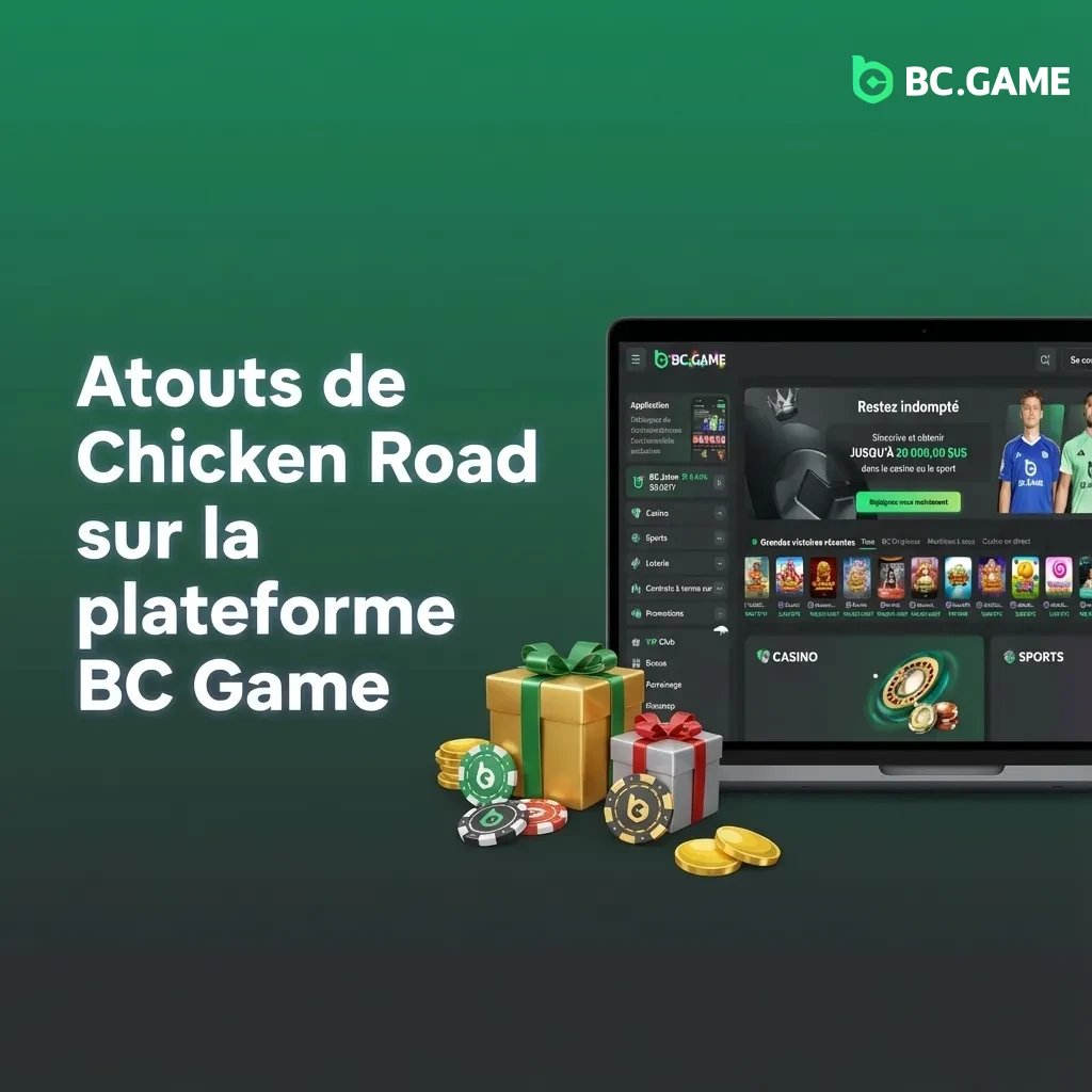 Interface Chicken Road sur BC Game avec stats en direct, options de cashout, historique des mises et chat français